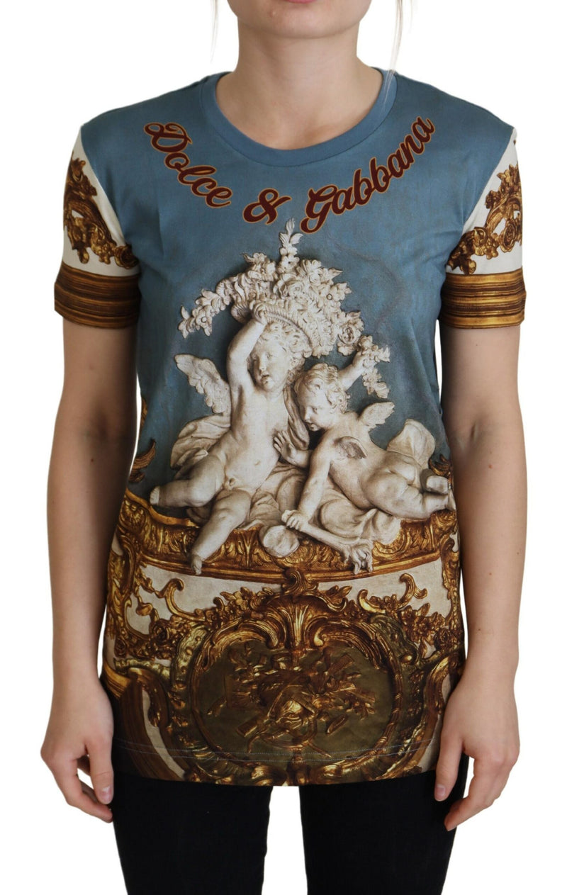 Chic Angel Print Casual Cotton Tee Dolce & Gabbana