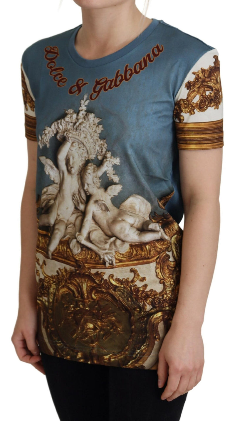 Chic Angel Print Casual Cotton Tee Dolce & Gabbana