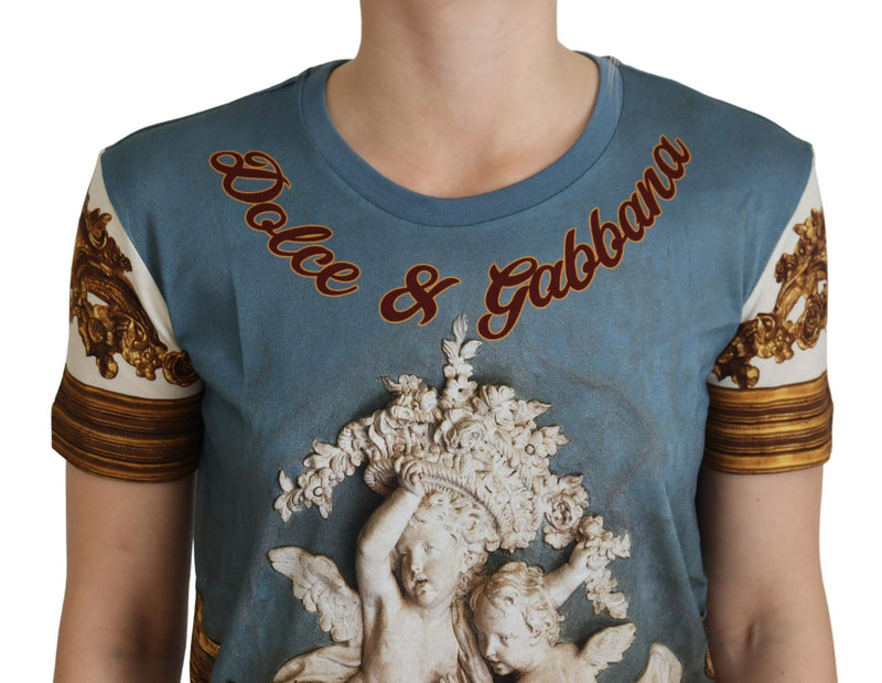 Chic Angel Print Casual Cotton Tee Dolce & Gabbana