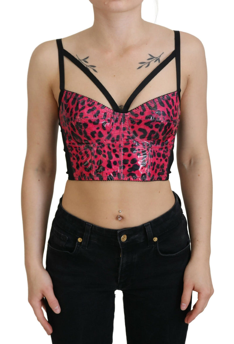 Leopard Print Bustier Corset Top Dolce & Gabbana