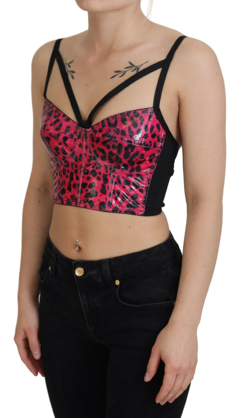 Leopard Print Bustier Corset Top Dolce & Gabbana