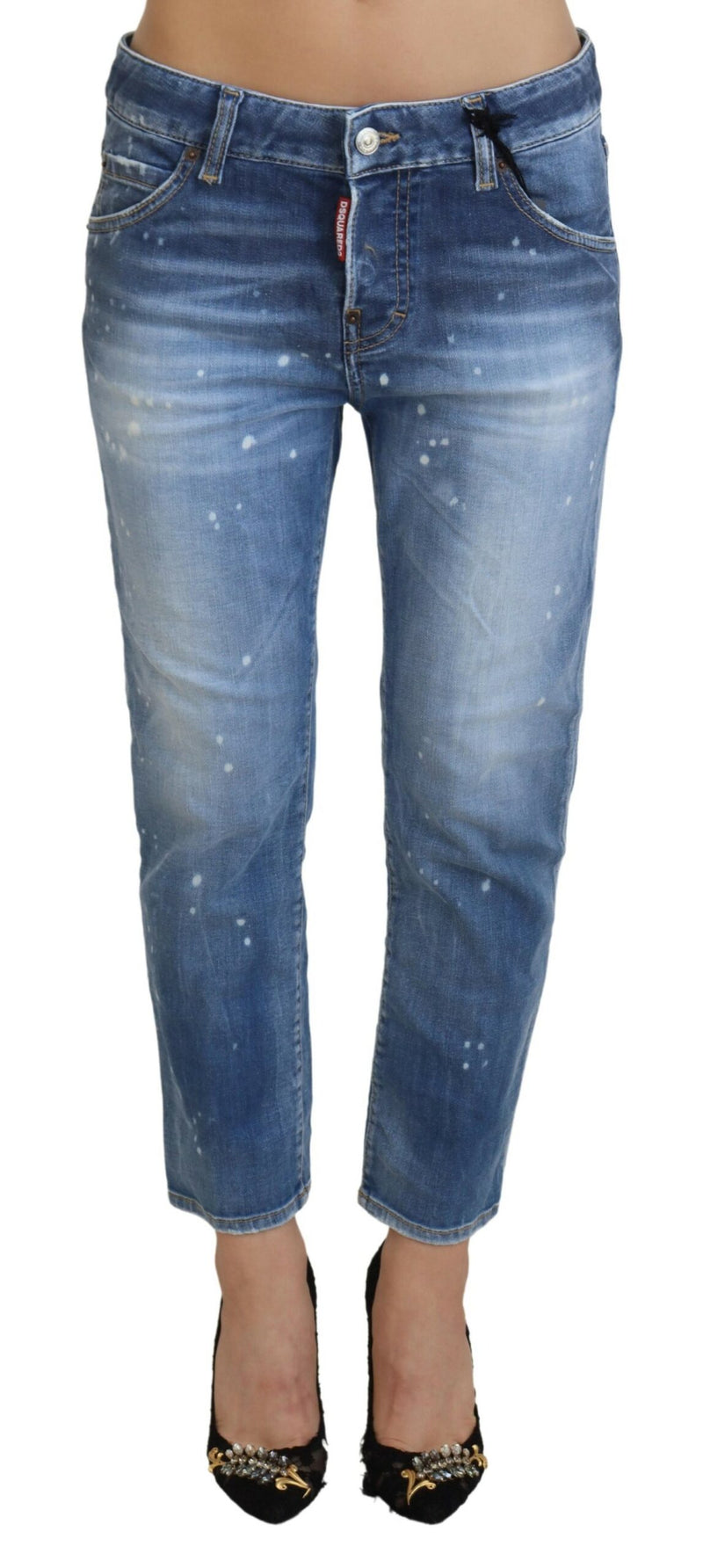 Chic Cropped Blue Denim - Elevate Your Casual Look Dsquared²