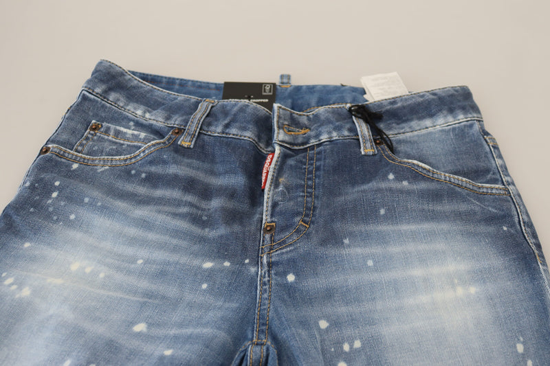 Chic Cropped Blue Denim - Elevate Your Casual Look Dsquared²