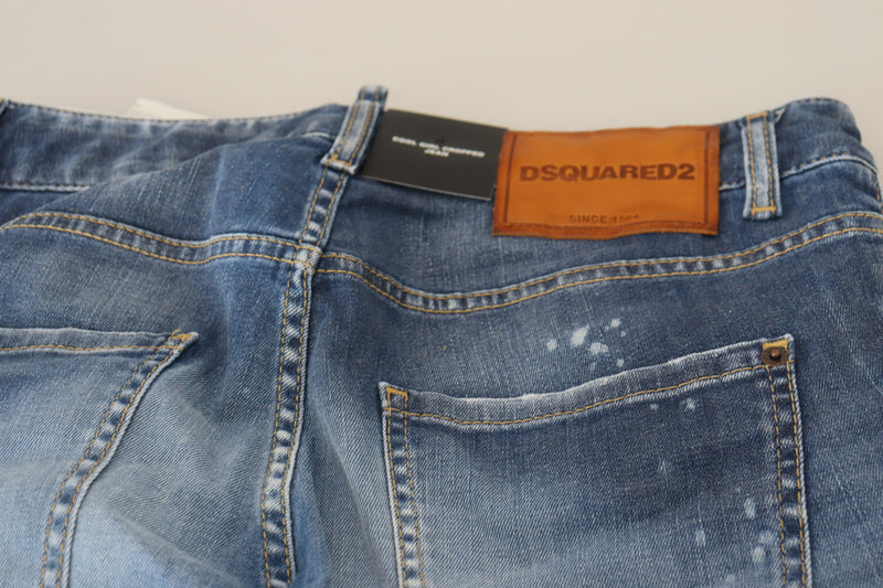 Chic Cropped Blue Denim - Elevate Your Casual Look Dsquared²