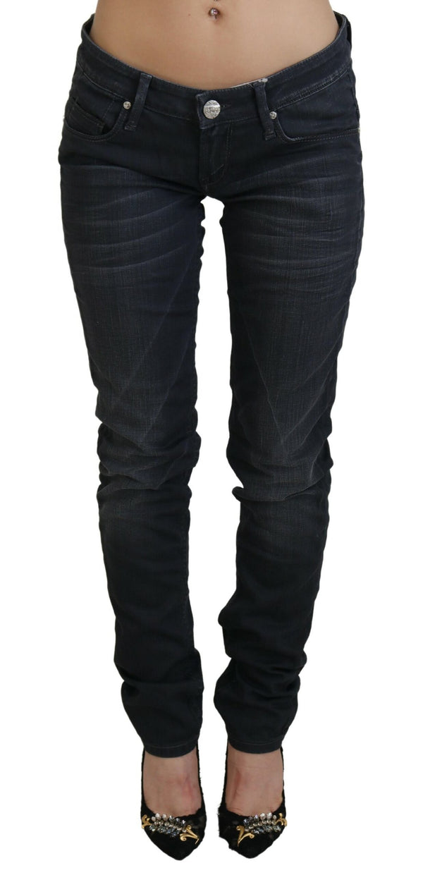 Sleek Black Washed Slim Fit Denim Acht