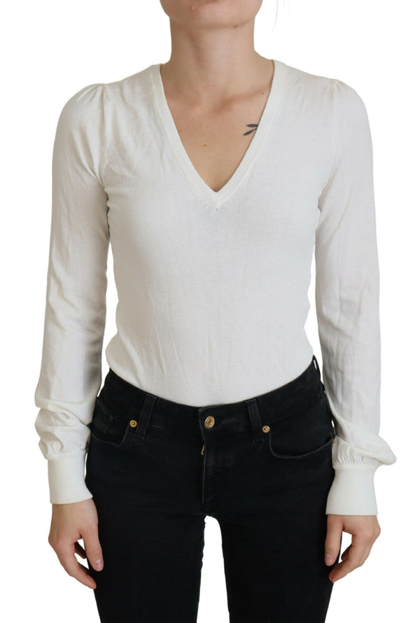 Chic Ivory Casual Blouse Patrizia Pepe