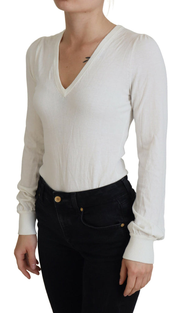 Chic Ivory Casual Blouse Patrizia Pepe