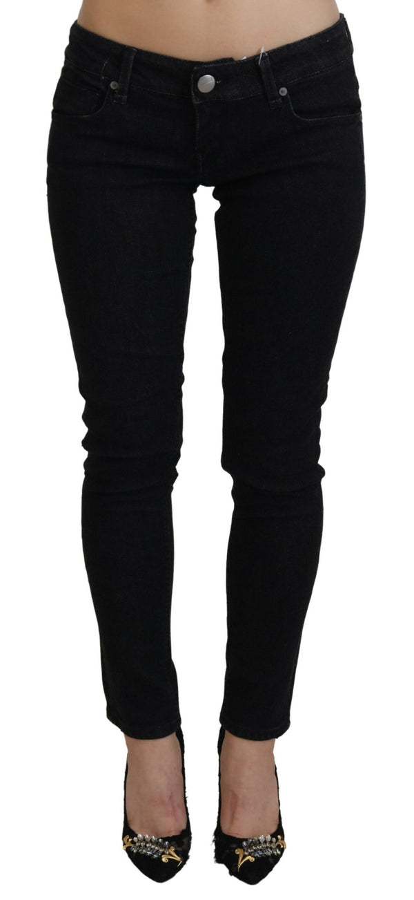 Sleek Cotton Slim Fit Denim In Black Acht