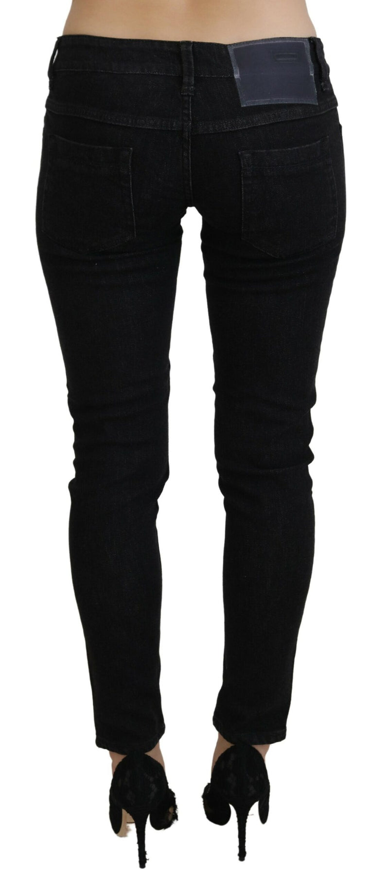 Sleek Cotton Slim Fit Denim In Black Acht