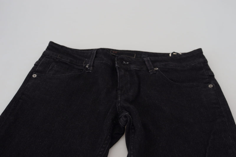 Sleek Cotton Slim Fit Denim In Black Acht