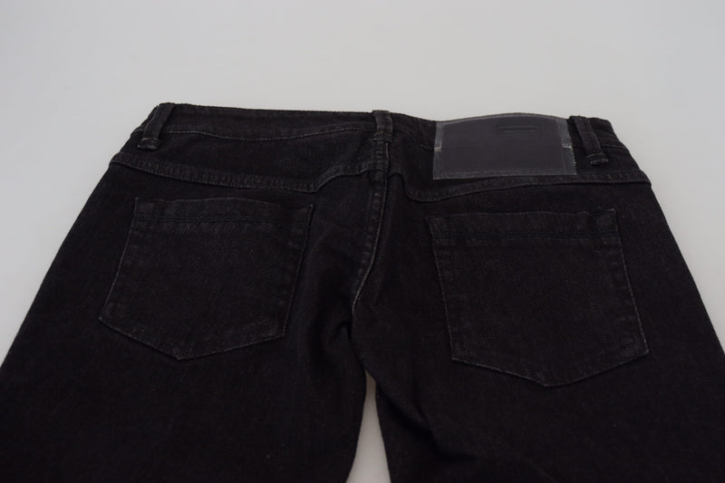 Sleek Cotton Slim Fit Denim In Black Acht