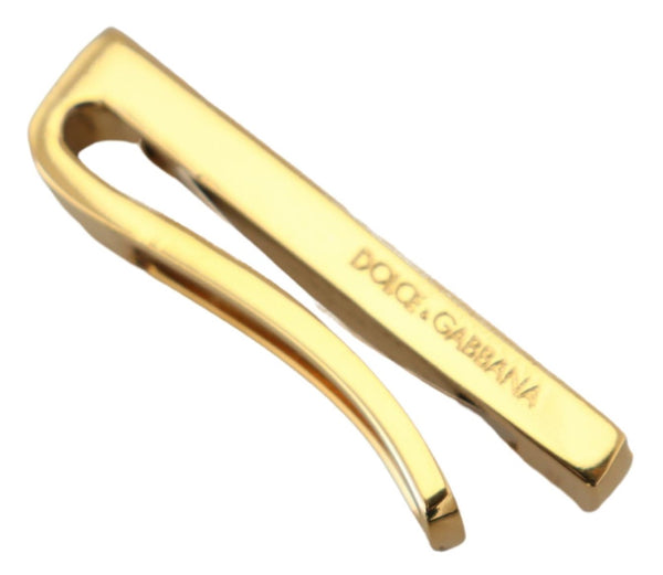 Elegant Gold Brass Tie Clip for Men Dolce & Gabbana