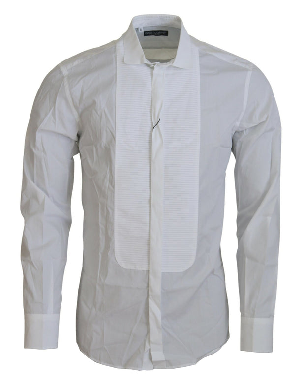 Exquisite White Cotton Formal Shirt Dolce & Gabbana