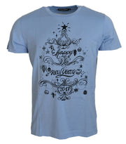 Elegant Light Blue Cotton Tee Dolce & Gabbana