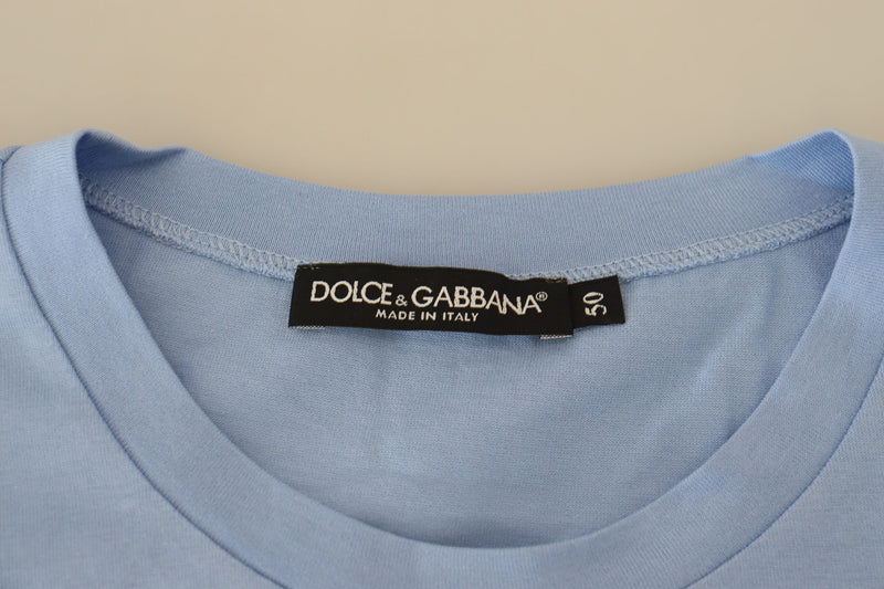 Elegant Light Blue Cotton Tee Dolce & Gabbana