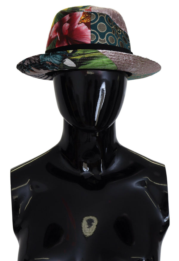 Eclectic Chic Multicolor Fedora Cap Dolce & Gabbana