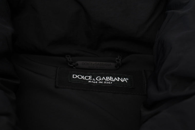 Elegant Black Sleeveless Vest Jacket Dolce & Gabbana