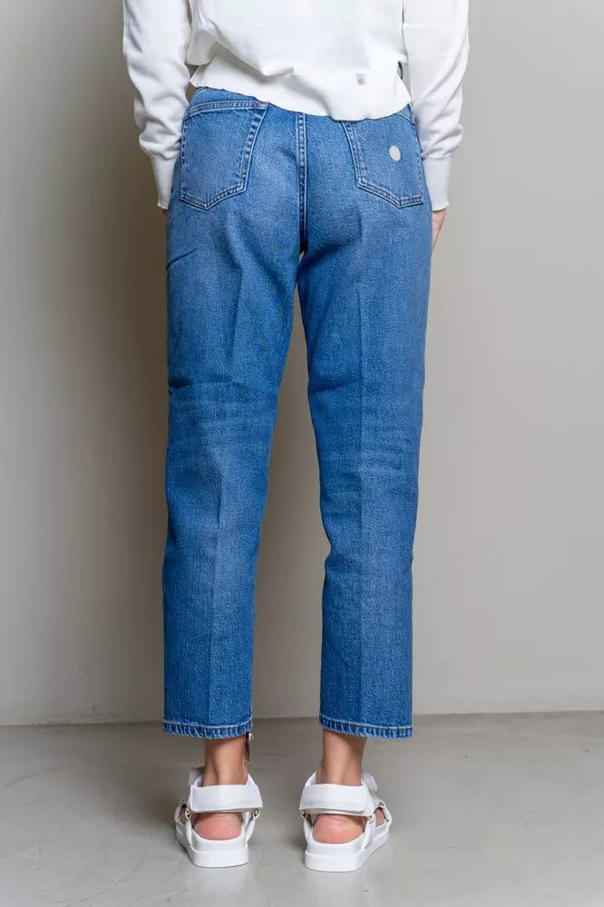 Elevated Blue High-Waist Denim for Women Don The Fuller