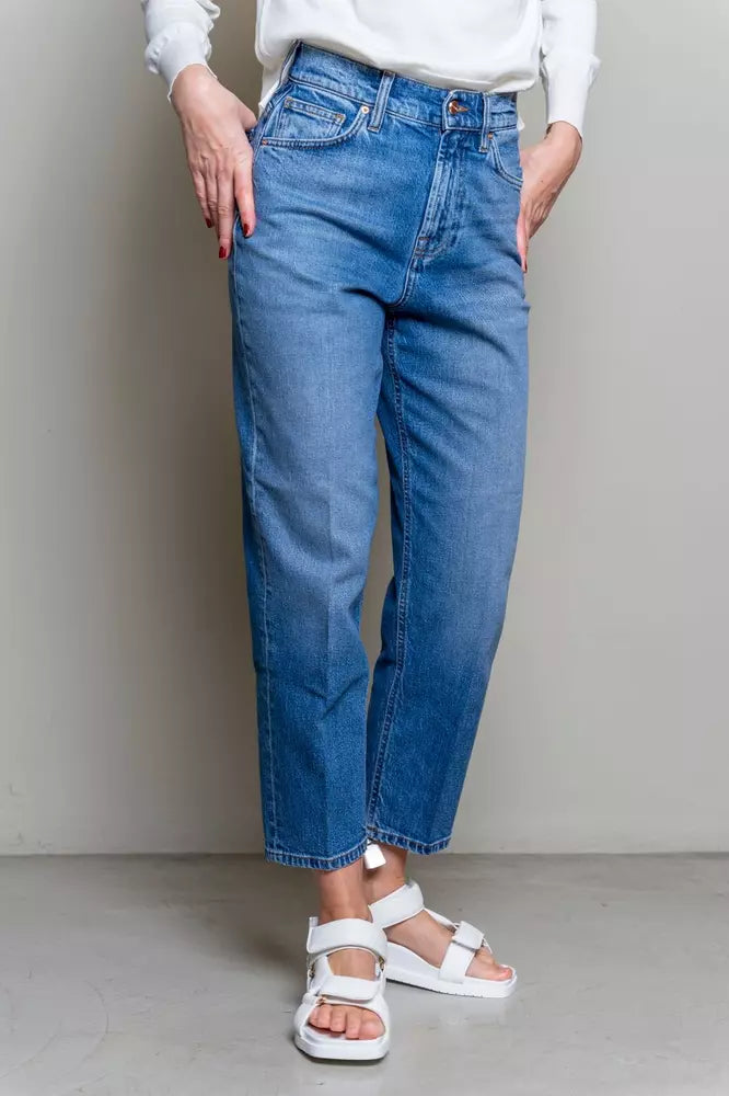 Elevated Blue High-Waist Denim for Women Don The Fuller