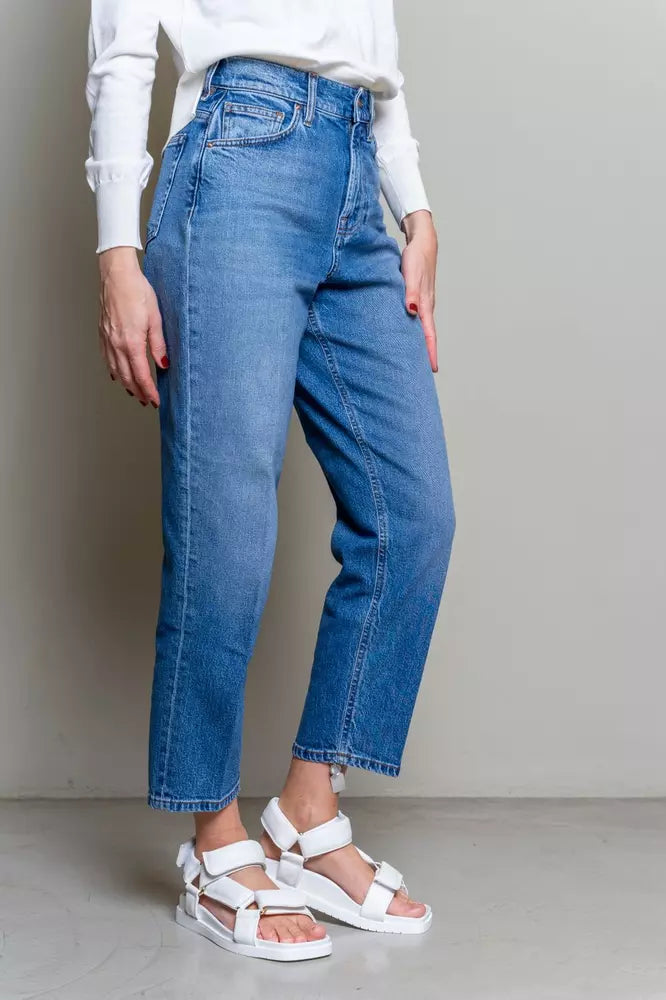 Elevated Blue High-Waist Denim for Women Don The Fuller