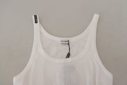 Elegant White Sleeveless Tank T-Shirt Dolce & Gabbana