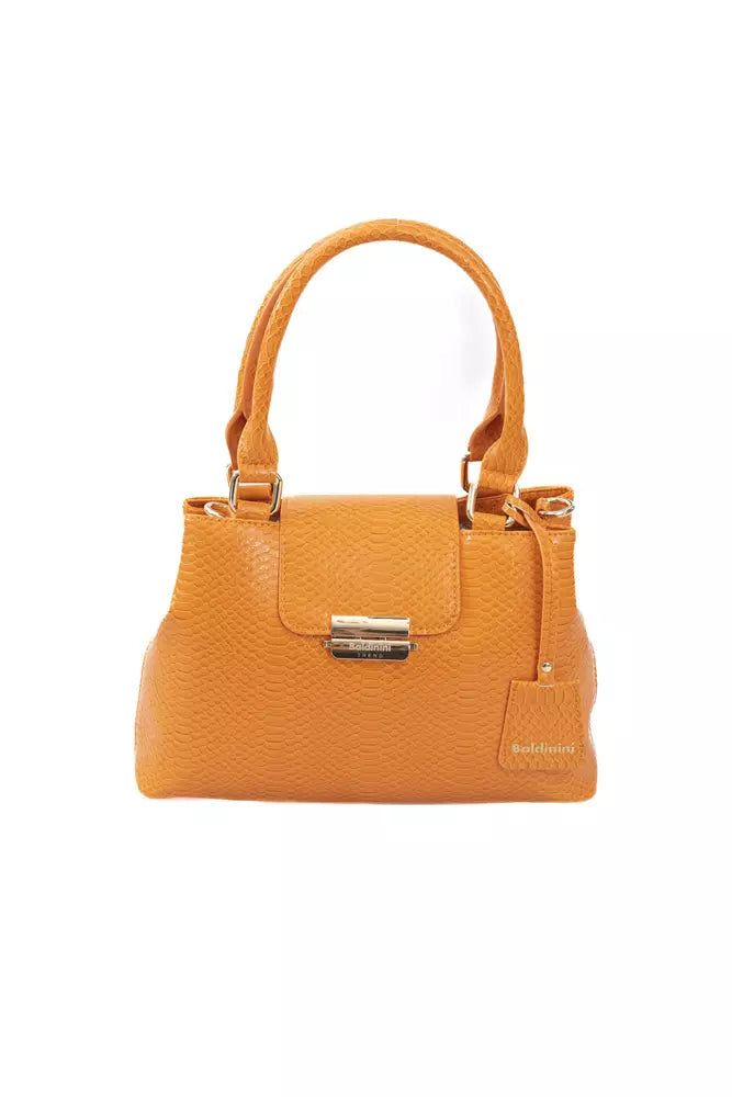 Orange Polyurethane Women Crossbody Bag Baldinini Trend