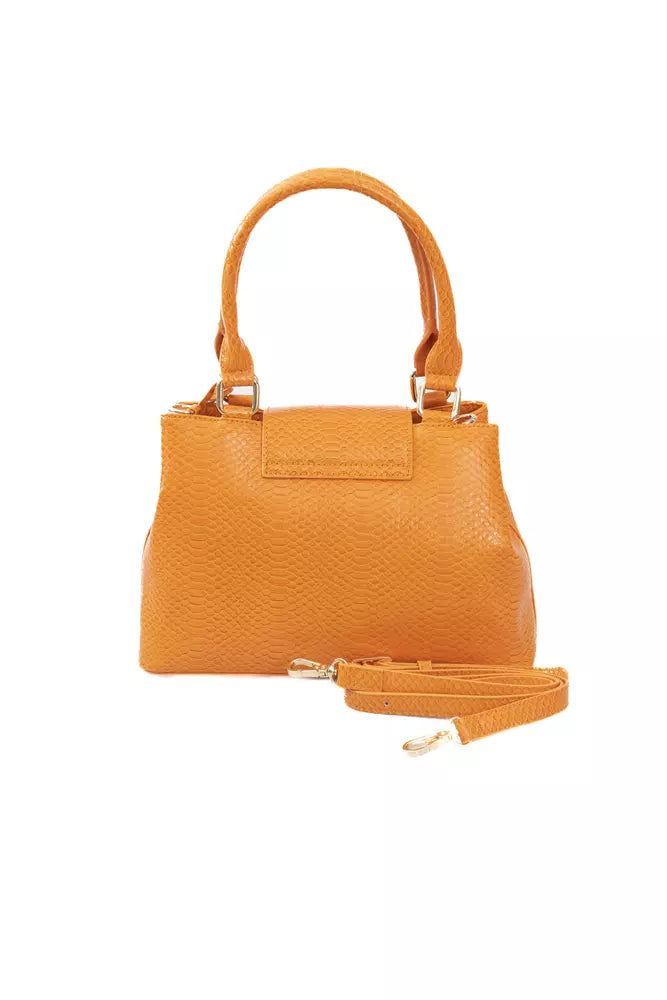 Orange Polyurethane Women Crossbody Bag Baldinini Trend