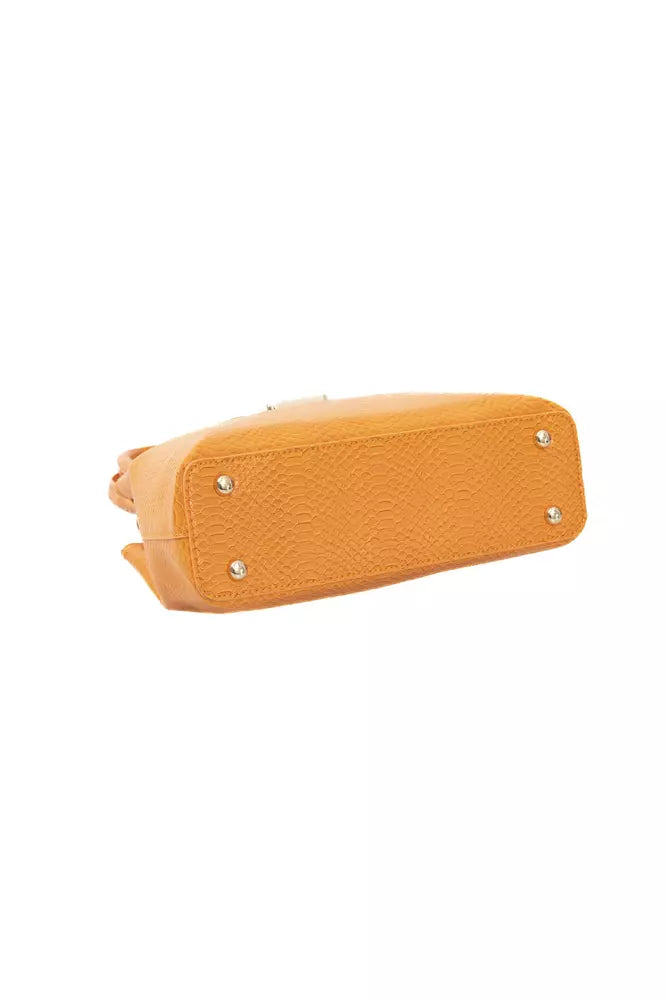 Orange Polyurethane Women Crossbody Bag Baldinini Trend