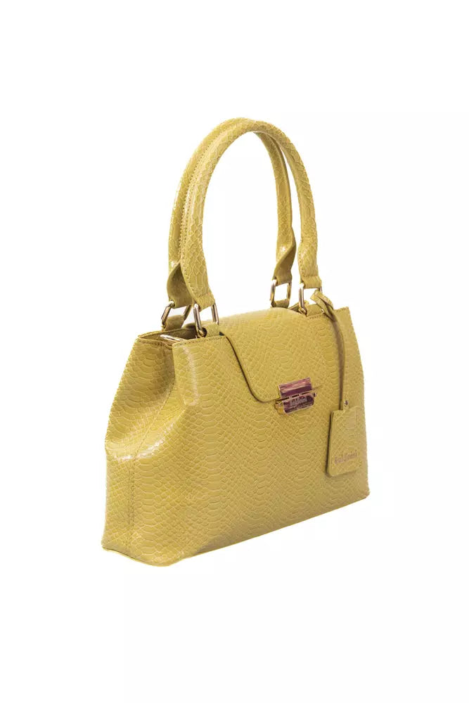 Yellow Polyurethane Women Crossbody Bag Baldinini Trend