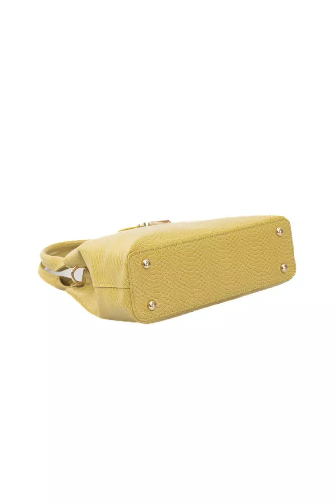 Yellow Polyurethane Women Crossbody Bag Baldinini Trend