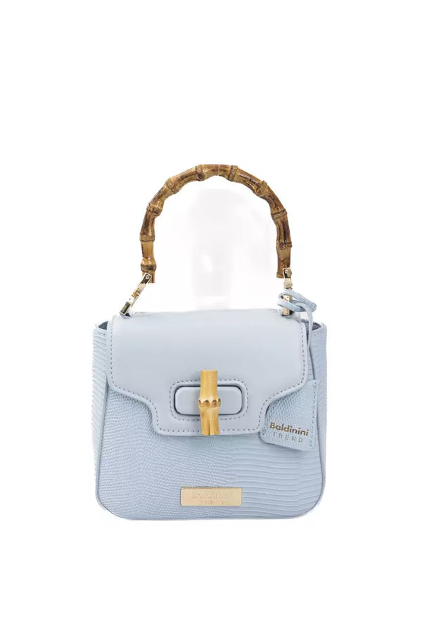 Light Blue Polyurethane Women Crossbody Baldinini Trend