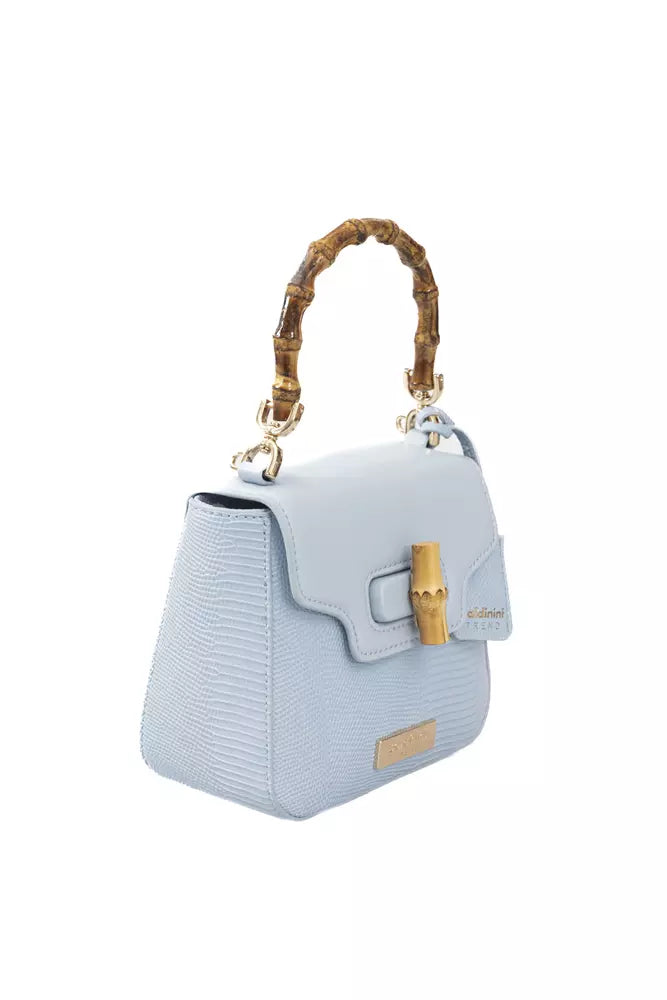 Light Blue Polyurethane Women Crossbody Baldinini Trend