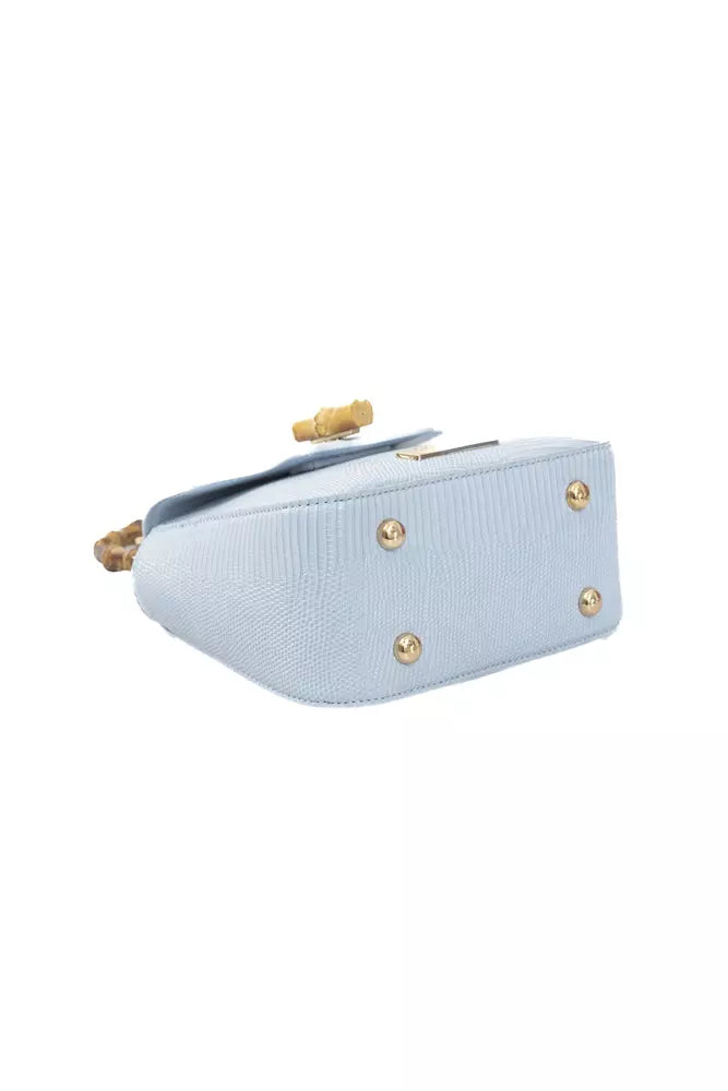 Light Blue Polyurethane Women Crossbody Baldinini Trend