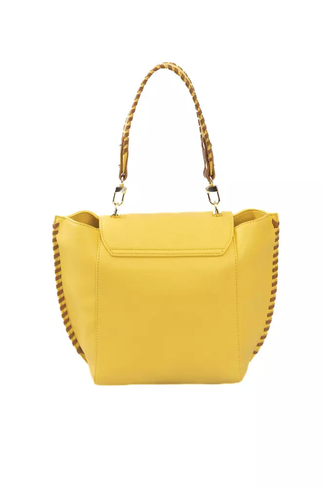 Yellow Polyurethane Women Crossbody Baldinini Trend