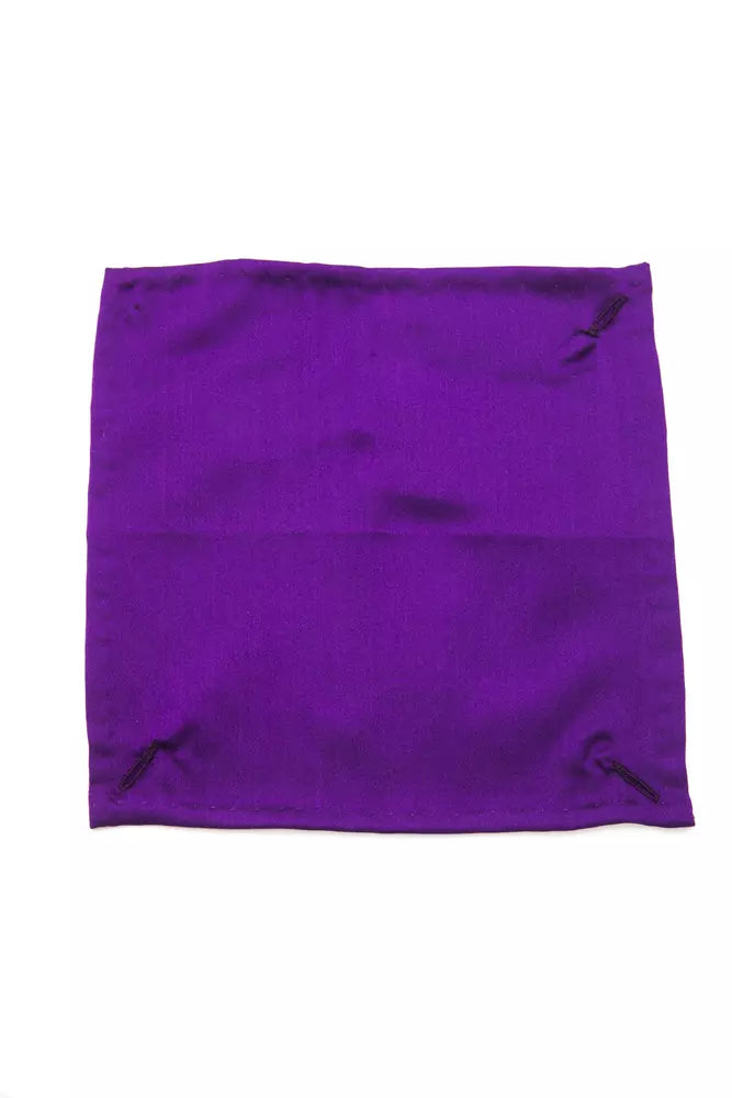 Purple Sisal Men Pocket Square Billionaire Italian Couture