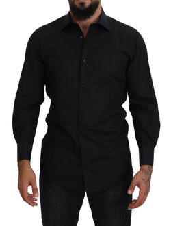 Elegant Black Formal Long Sleeve Shirt Dolce & Gabbana