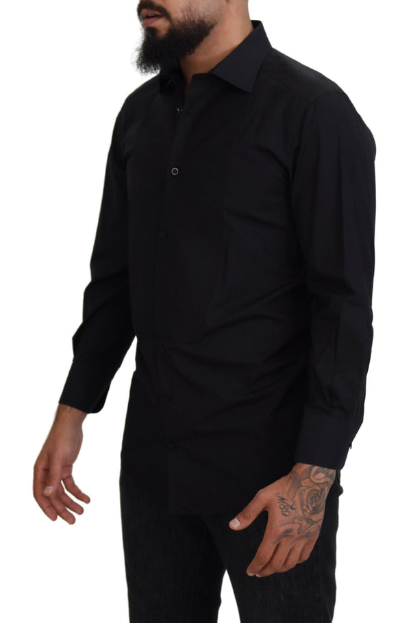 Elegant Black Formal Long Sleeve Shirt Dolce & Gabbana