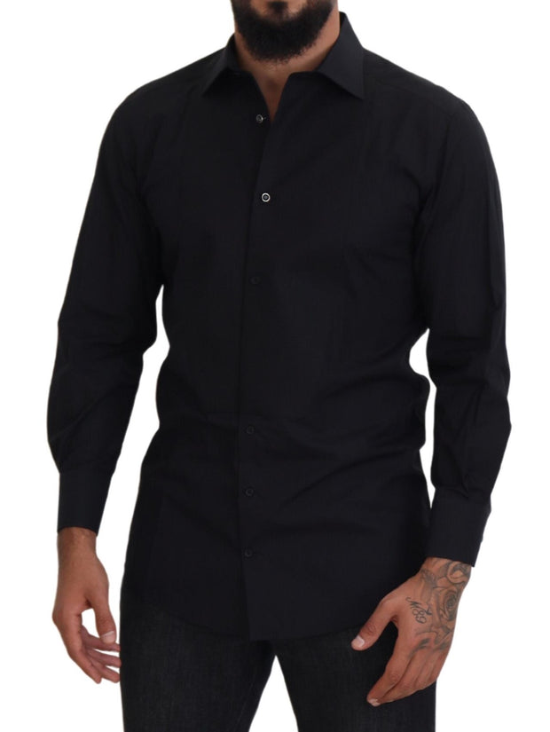 Elegant Black Formal Long Sleeve Shirt Dolce & Gabbana