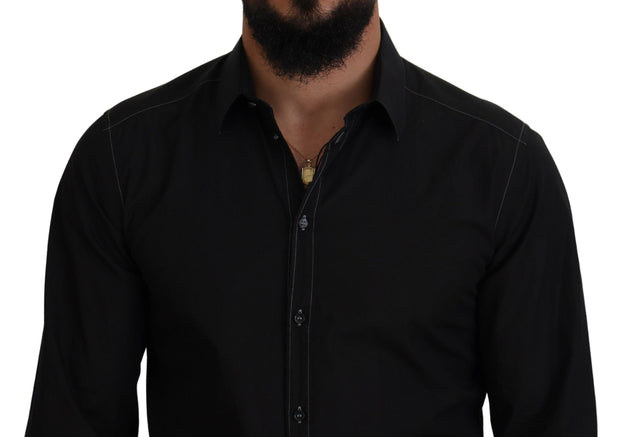 Elegant Black Formal Cotton Shirt Dolce & Gabbana