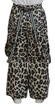 Multicolor Leopard Print Snow Pants Dolce & Gabbana