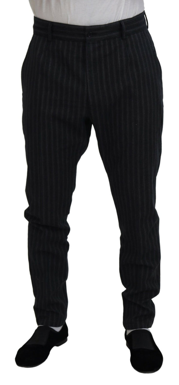 Elegant Striped Chino Dress Pants Dolce & Gabbana