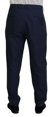 Elegant Dark Blue Chino Dress Pants Dolce & Gabbana