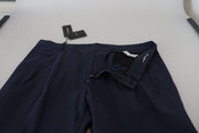 Elegant Dark Blue Chino Dress Pants Dolce & Gabbana