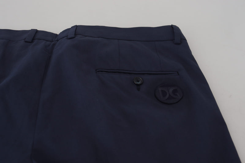 Elegant Dark Blue Chino Dress Pants Dolce & Gabbana