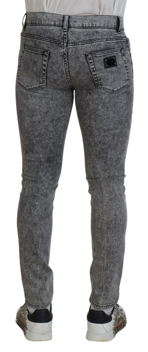 Elegant Grey Skinny Jeans Dolce & Gabbana