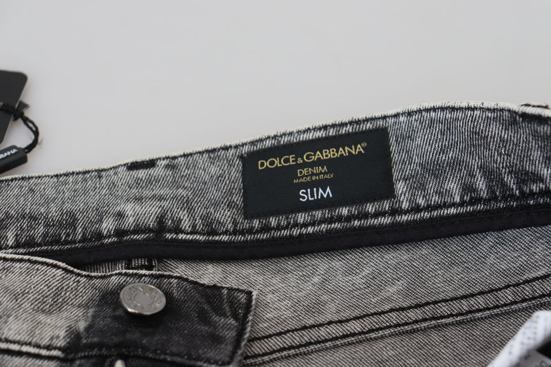 Elegant Grey Skinny Jeans Dolce & Gabbana