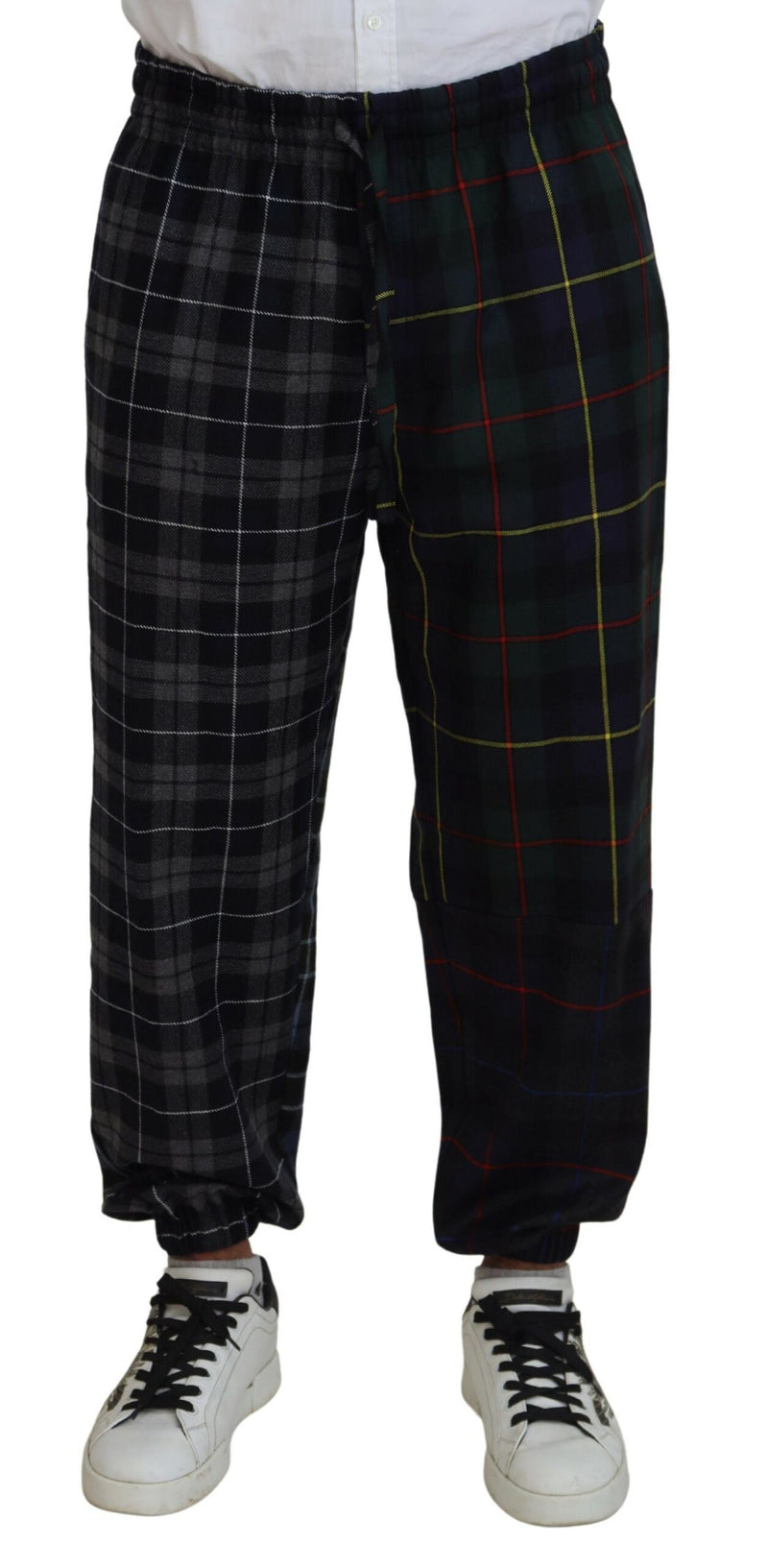 Checkered Wool Blend Jogger Pants Dolce & Gabbana