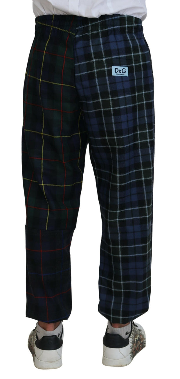 Checkered Wool Blend Jogger Pants Dolce & Gabbana