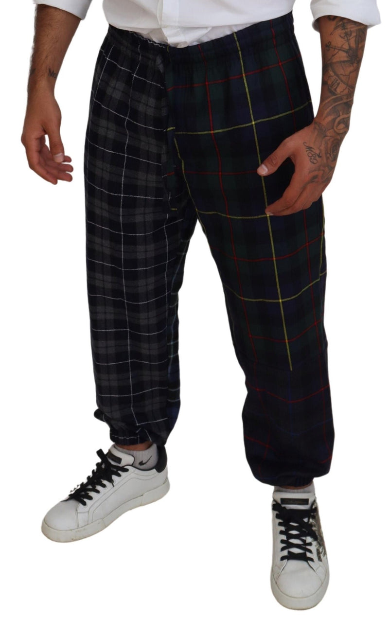 Checkered Wool Blend Jogger Pants Dolce & Gabbana