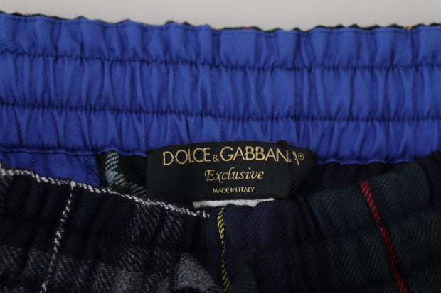 Checkered Wool Blend Jogger Pants Dolce & Gabbana